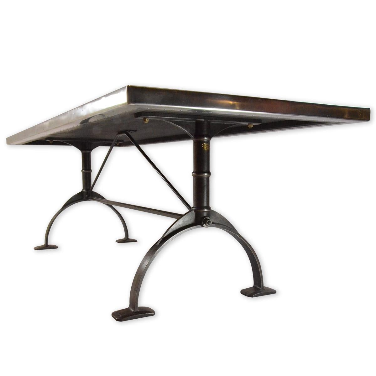 zinc top dining table