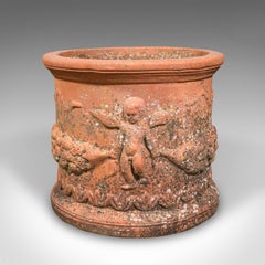 Antique Patio Jardinière, English, Terracotta, Veranda Planter Pot, Edwardian