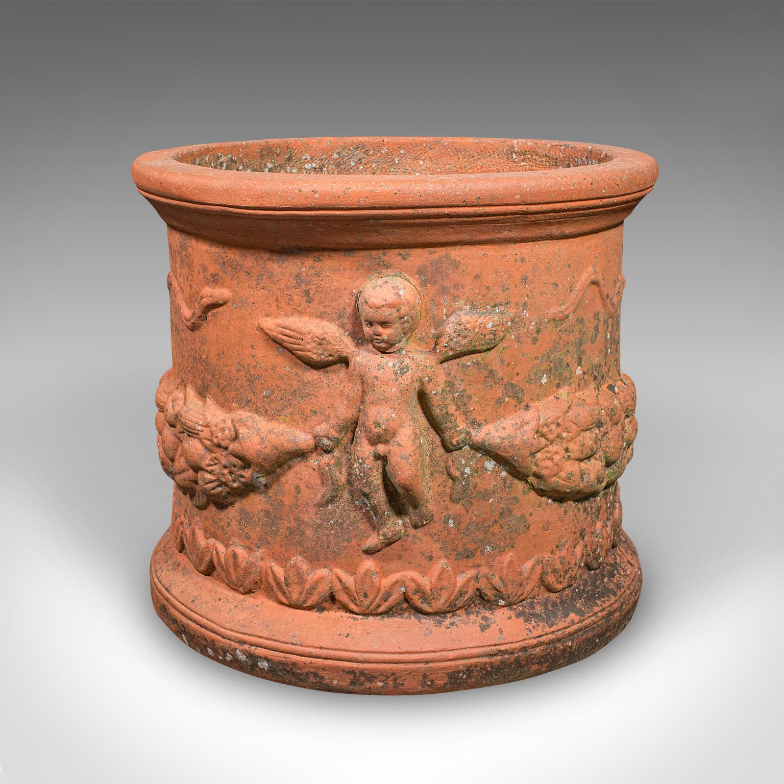 Antique Patio Jardinière, English, Terracotta, Veranda Planter Pot, Edwardian In Good Condition For Sale In Hele, Devon, GB