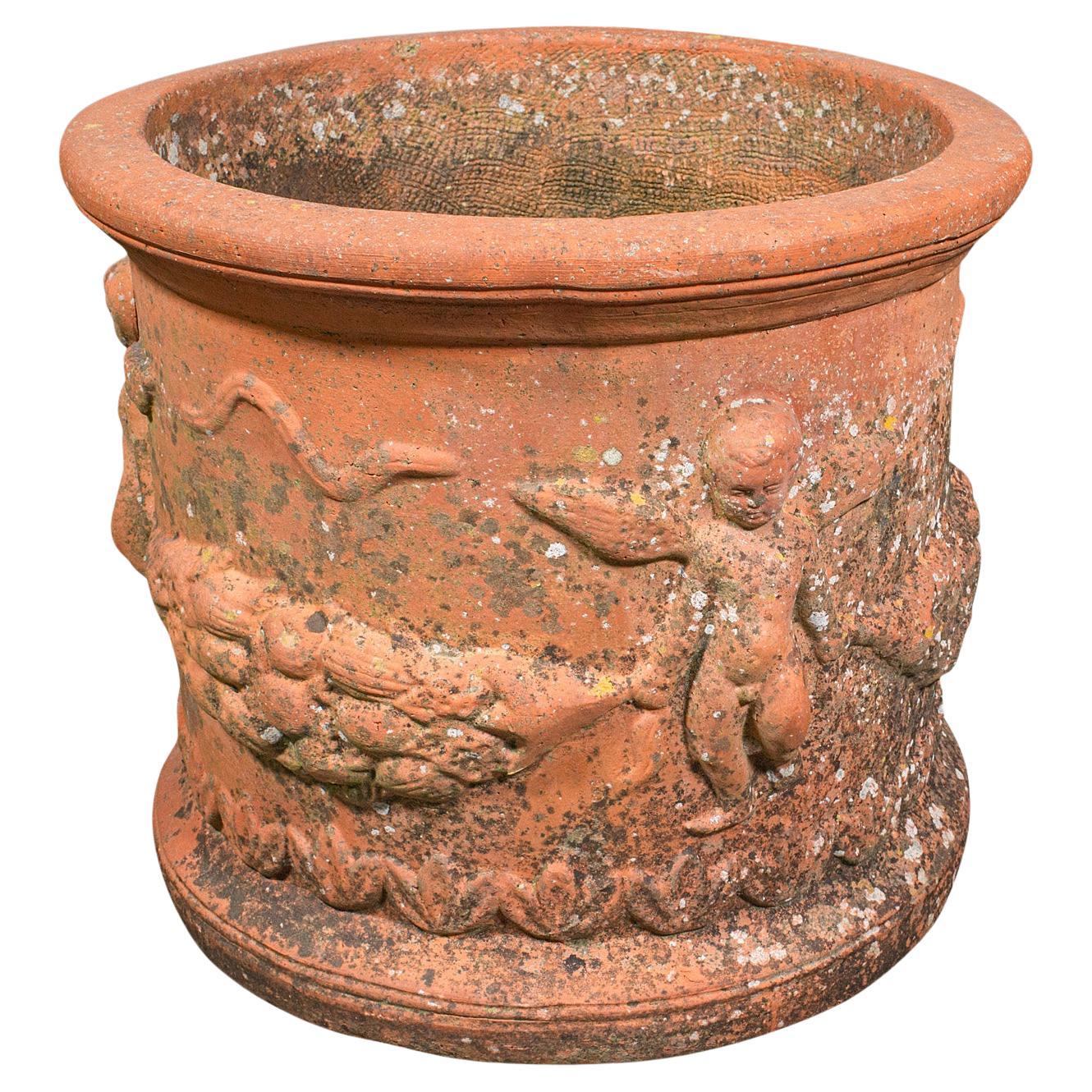 Antique Patio Jardinière, English, Terracotta, Veranda Planter Pot, Edwardian