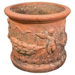 Antique Patio Jardinière, English, Terracotta, Veranda Planter Pot, Edwardian