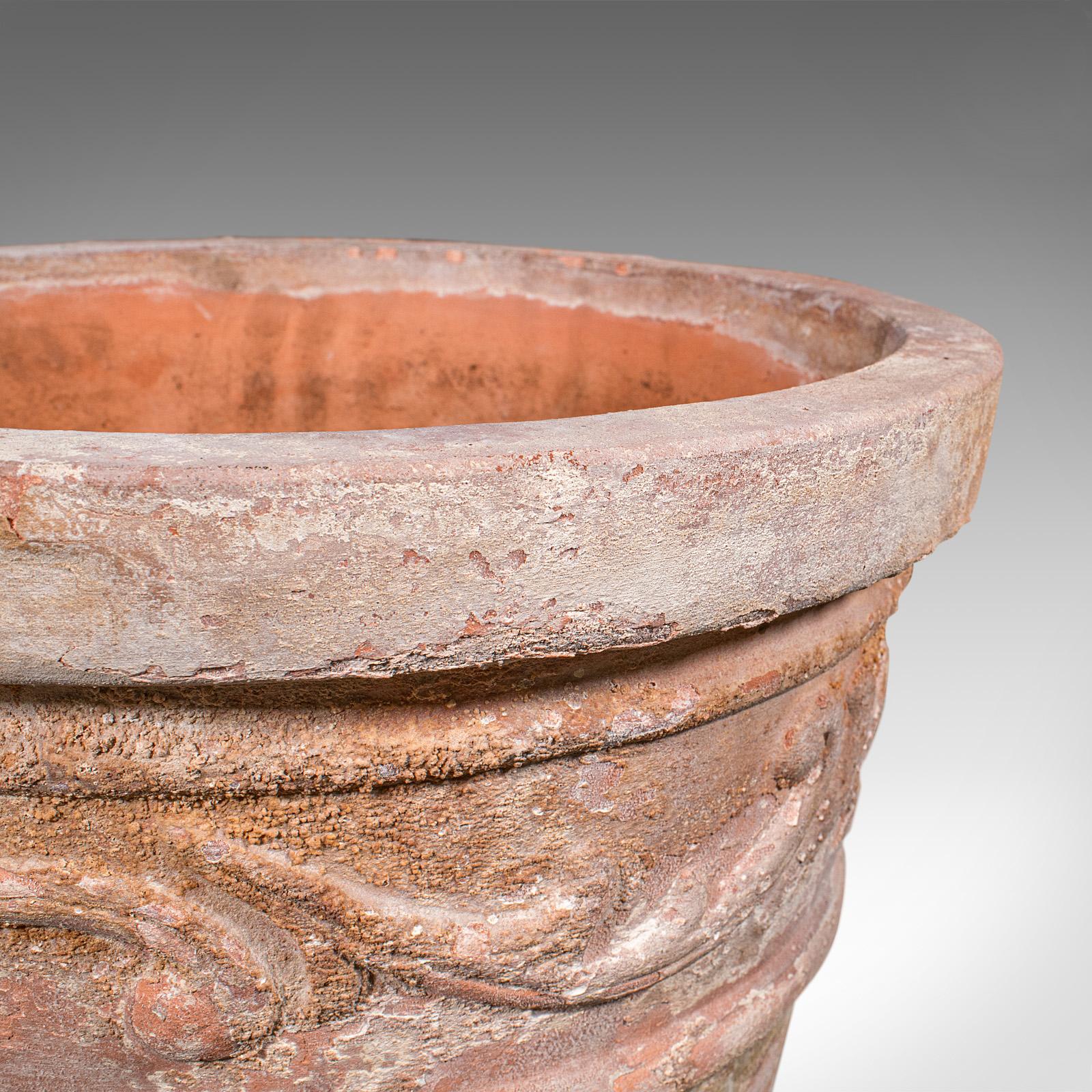 Antique Patio Planter, English, Terracotta Ornamental Tree Jardiniere, Victorian For Sale 2