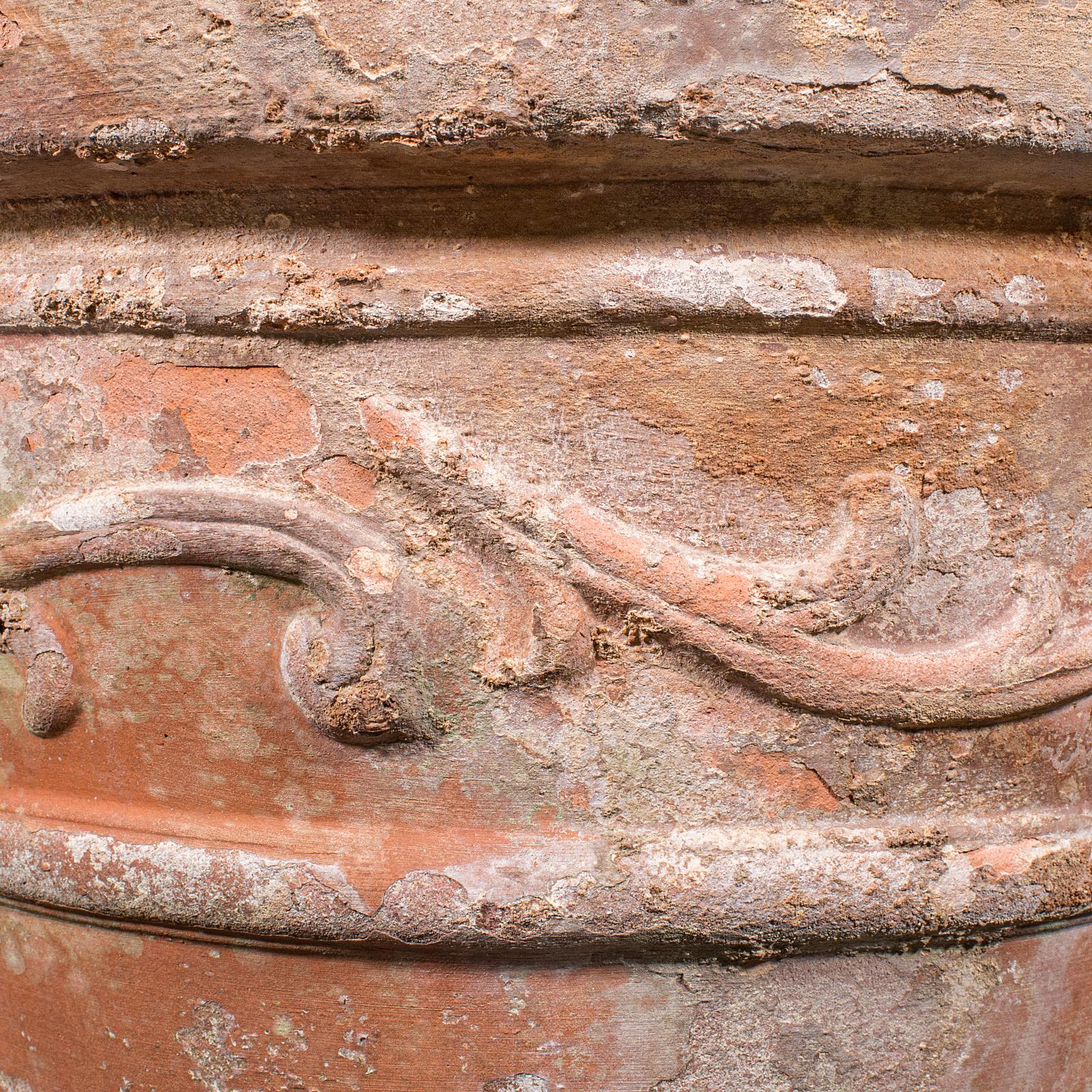 Antique Patio Planter, English, Terracotta Ornamental Tree Jardiniere, Victorian For Sale 3