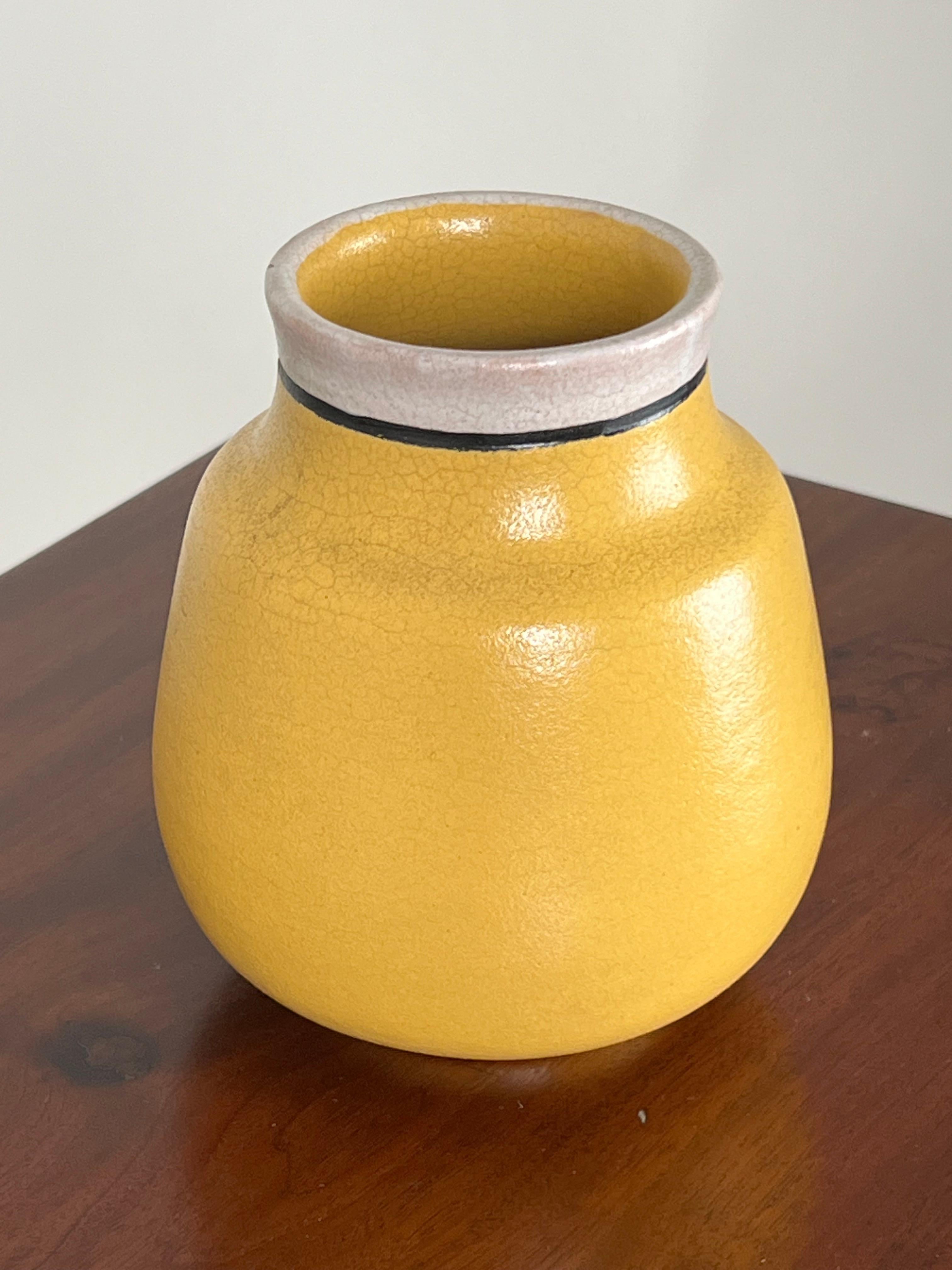 Smaltato Antico vaso Saturday Evening Girls di Paul Revere Pottery firmato e datato 5/24 in vendita