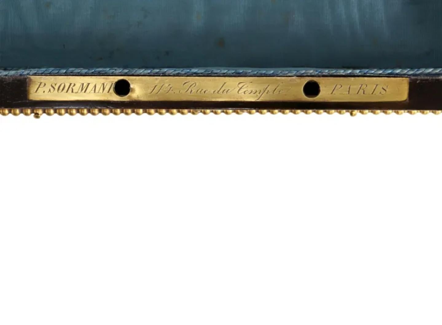 XIXe siècle Ancienne boîte à gants signée Paul Sormani de Paris d'époque Napoléon III en vente