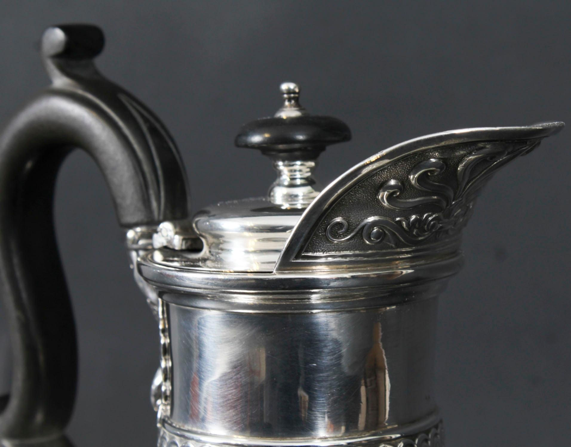 Antike Paul Storr Sterling Silber Kaffee Biggin auf Stand 1809 19. Jahrhundert im Angebot 4