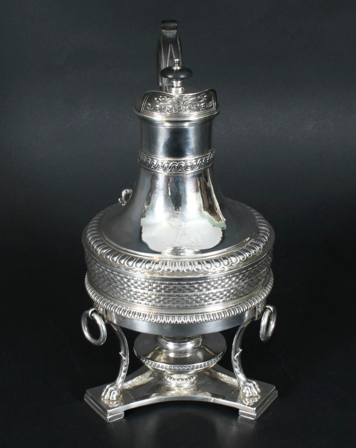 Antike Paul Storr Sterling Silber Kaffee Biggin auf Stand 1809 19. Jahrhundert im Angebot 5