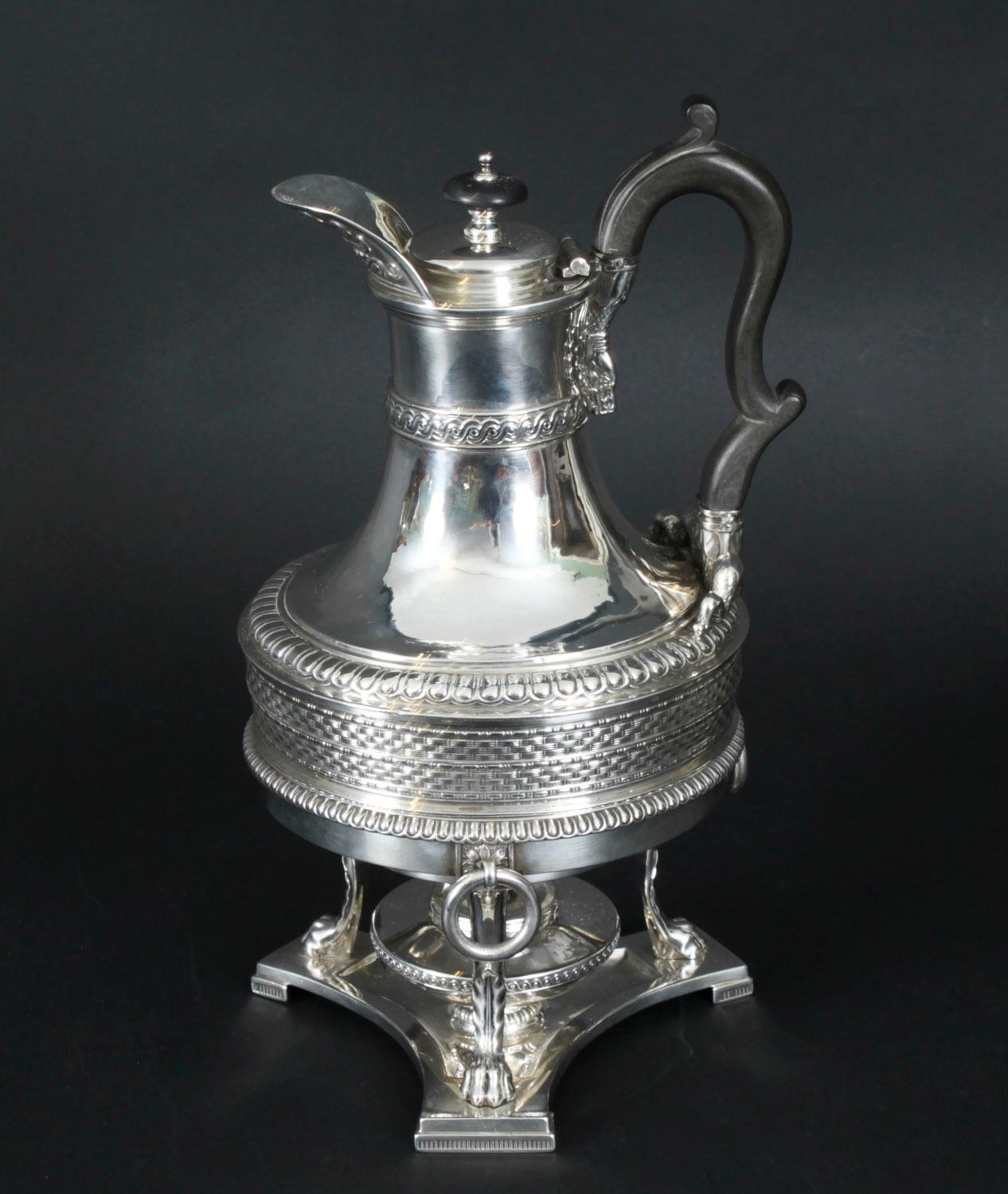 Antike Paul Storr Sterling Silber Kaffee Biggin auf Stand 1809 19. Jahrhundert im Angebot 8
