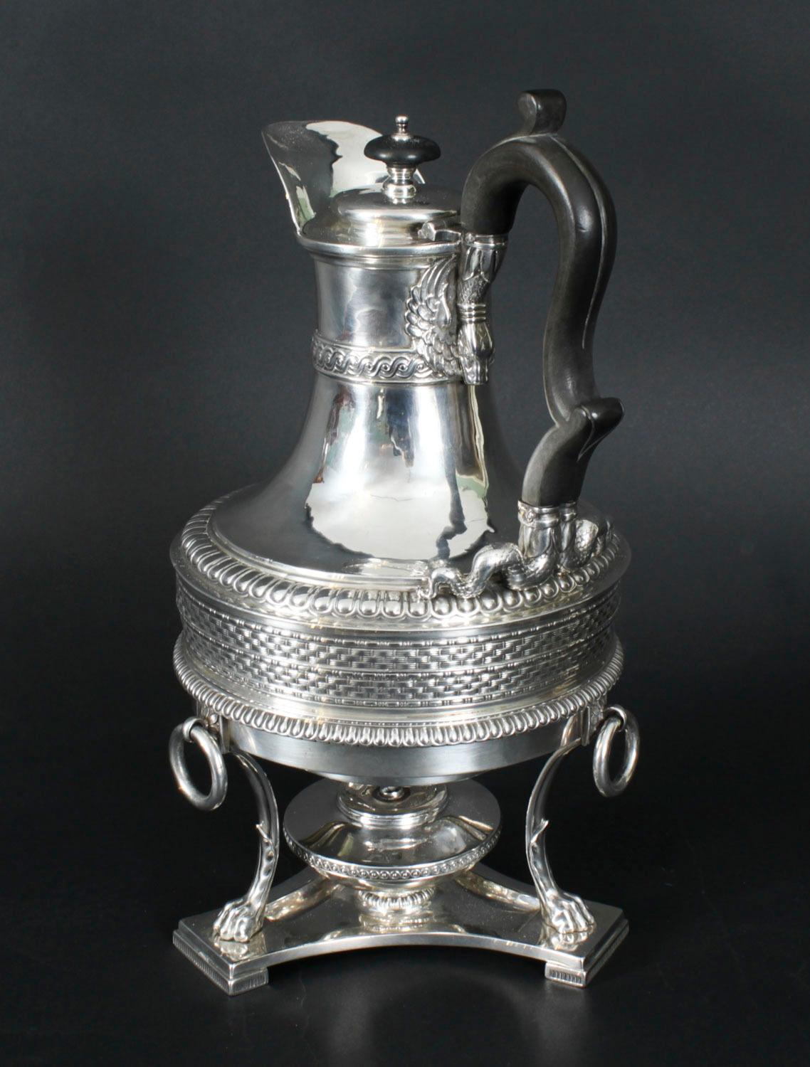 Antike Paul Storr Sterling Silber Kaffee Biggin auf Stand 1809 19. Jahrhundert (Englisch) im Angebot