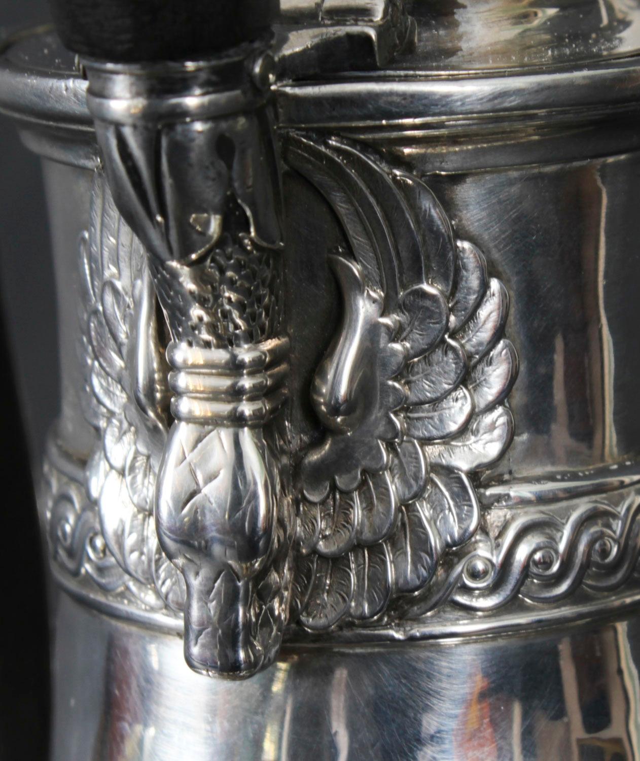 Antike Paul Storr Sterling Silber Kaffee Biggin auf Stand 1809 19. Jahrhundert im Angebot 1