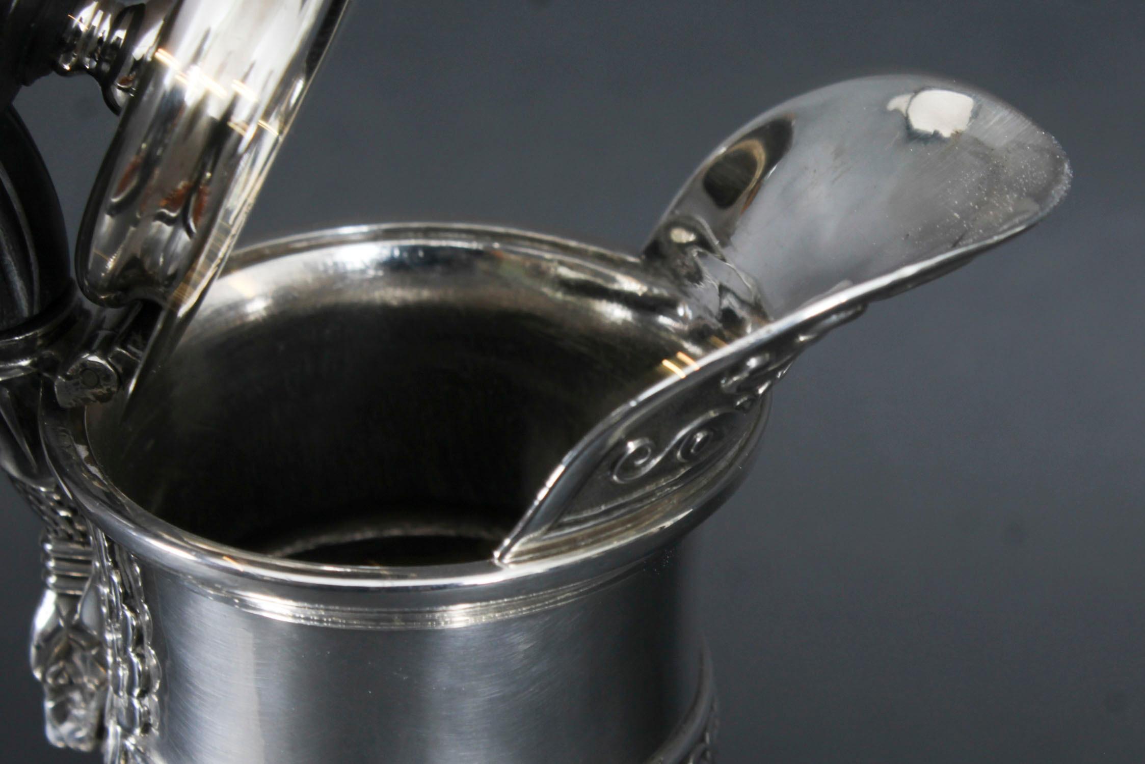 Antike Paul Storr Sterling Silber Kaffee Biggin auf Stand 1809 19. Jahrhundert im Angebot 3
