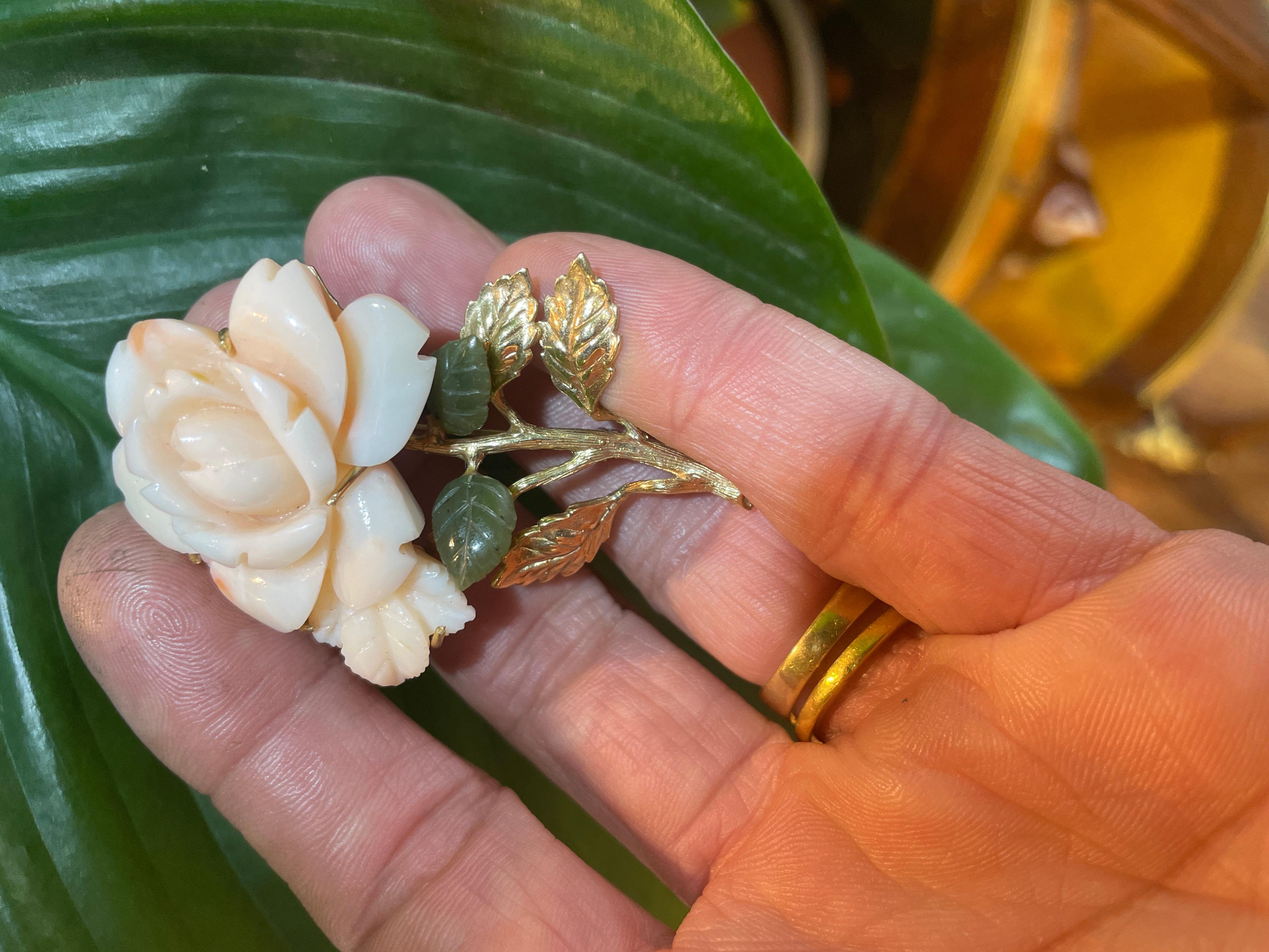 Uncut Antique brooch pin  14k For Sale
