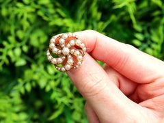 Antique Pearl and 18k Yellow Gold Brooch Circa 1890