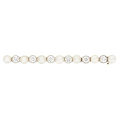 Antique Pearl and Diamond Brooch, c.1930s
