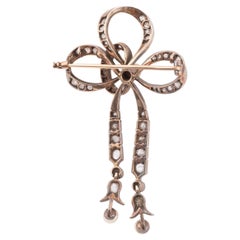 Antique Pearl and Diamond Brooch