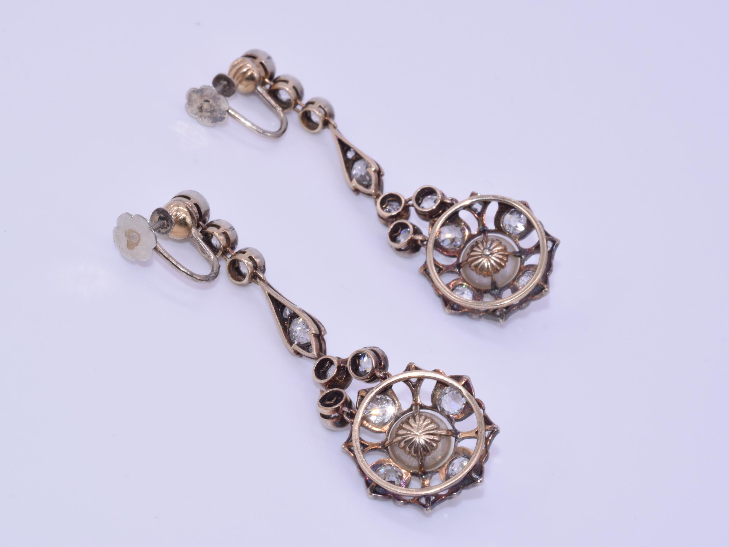 antique pearl earrings