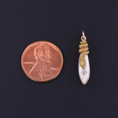 Charme Antiques con perle e diamanti a forma di serpente