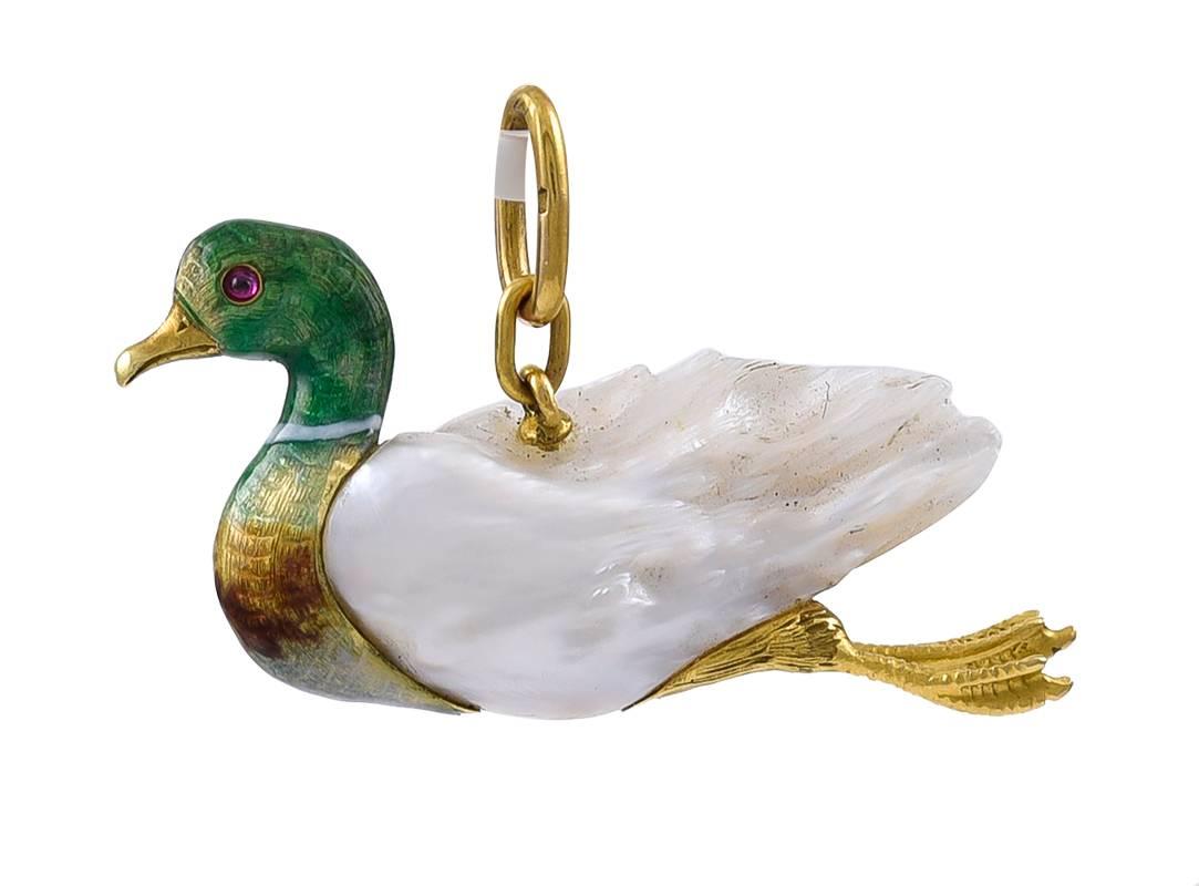 gold mallard duck