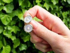 Tiffany & Co. Antique Pearl Mother of Pearl and 14k Yellow Gold Cufflinks