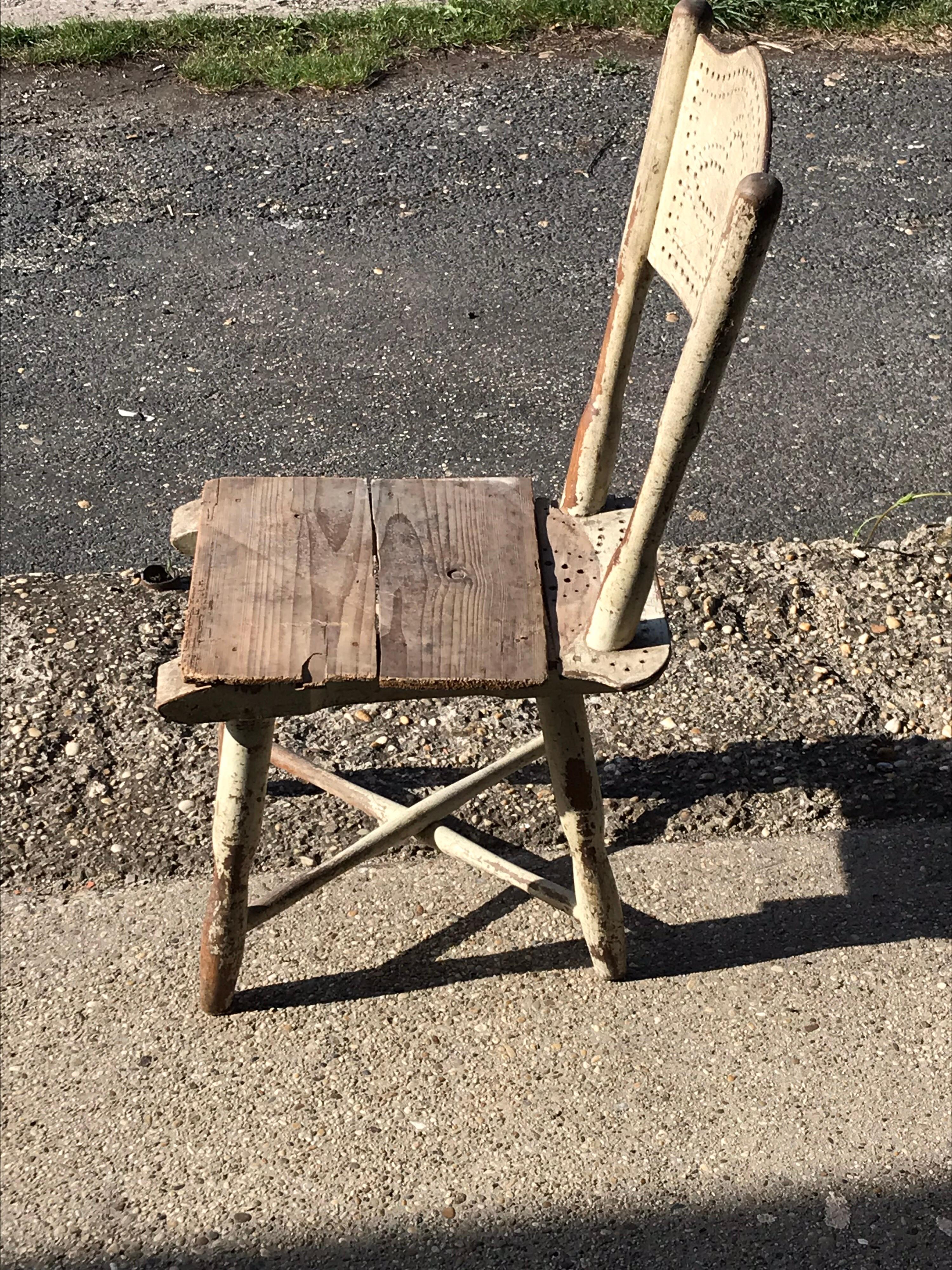 Antique Peasant Chair, circa 1900 In Good Condition For Sale In Lábatlan, HU