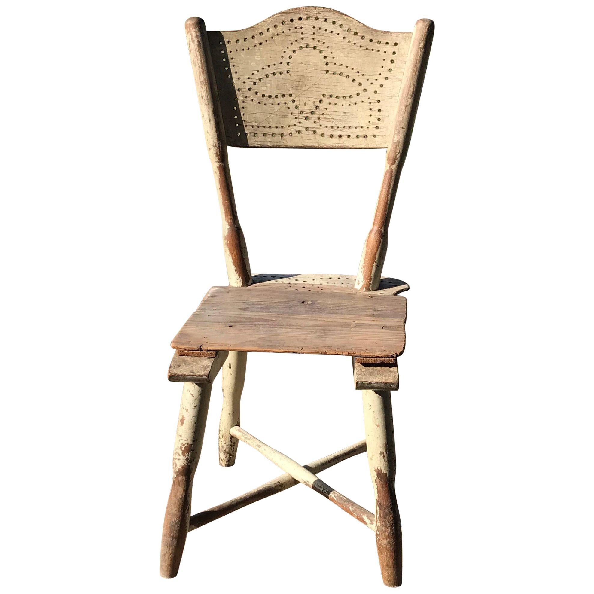 Antique Peasant Chair, circa 1900 For Sale