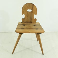Antique Peasant Walnut Chair, circa 1850