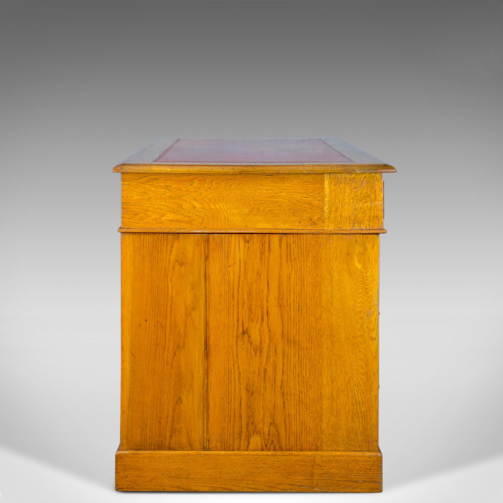 antique single pedestal desk