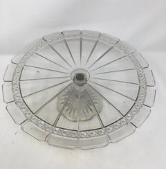 Antique Pedestal Glass Cake Patisserie Stand