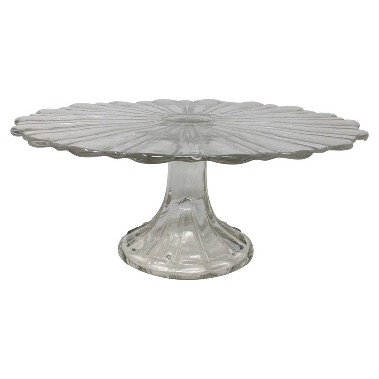 Antique Pedestal Glass Cake Patisserie Stand at 1stDibs antique glass