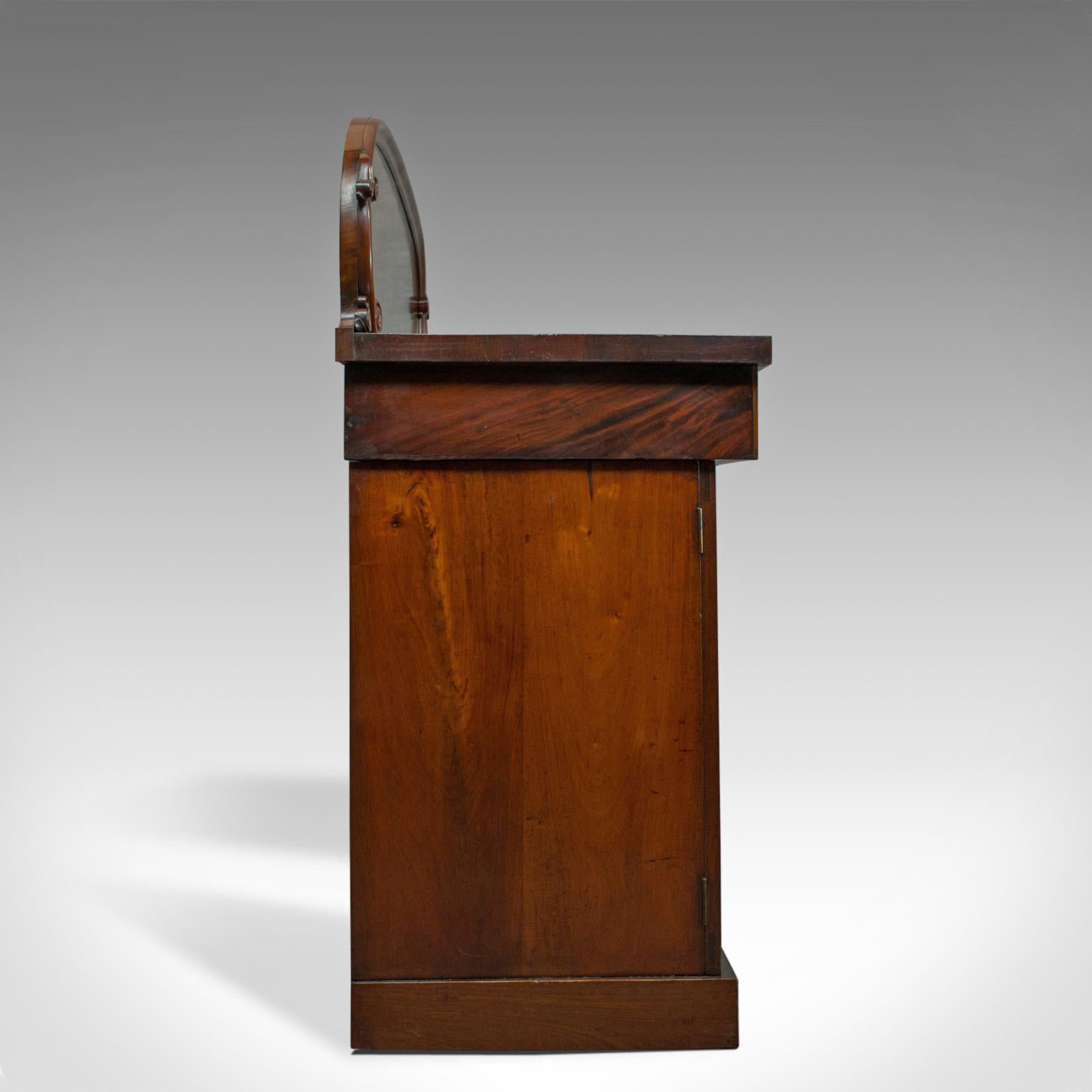 Antique Pedestal Sideboard, English, Mahogany, Dresser, Victorian, circa 1850 In Good Condition In Hele, Devon, GB