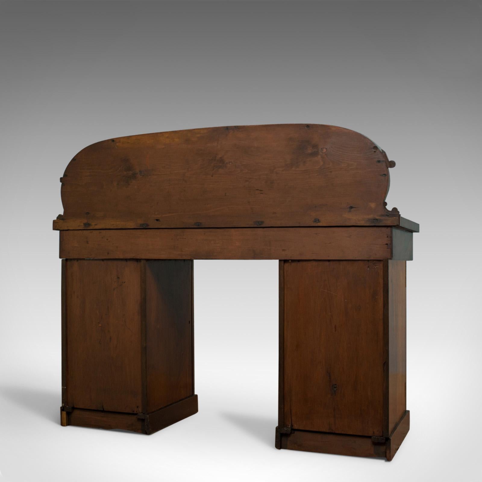 19th Century Antique Pedestal Sideboard, English, Mahogany, Dresser, Victorian, circa 1850