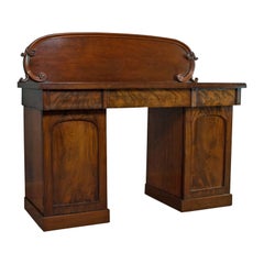 Antique Pedestal Sideboard, English, Mahogany, Dresser, Victorian, circa 1850