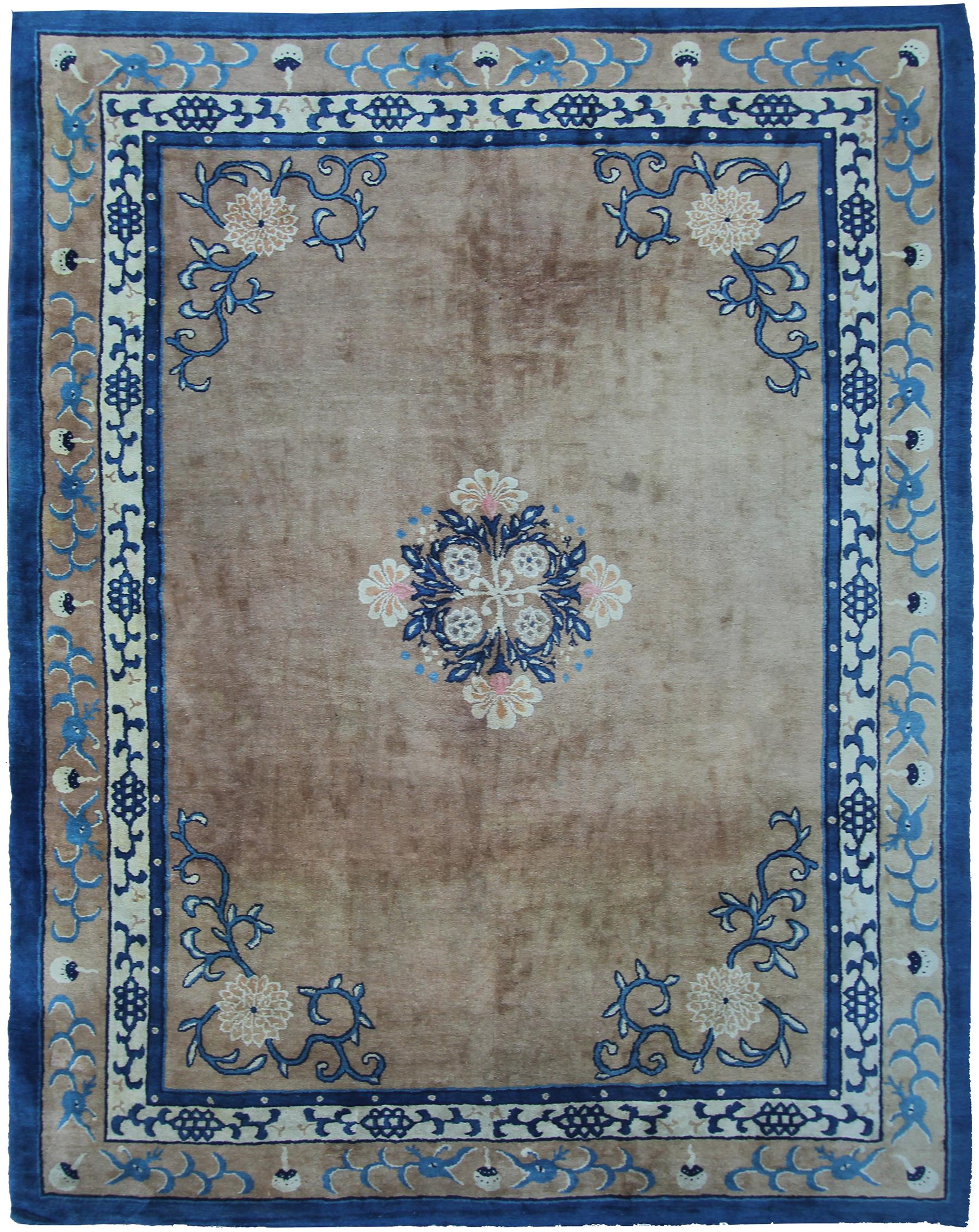 Antique Peking 5Paw 9x12 Dragon Chinese Rug 275cmx356cm Fine Art Deco Rug c.1870 (Chinesisch) im Angebot