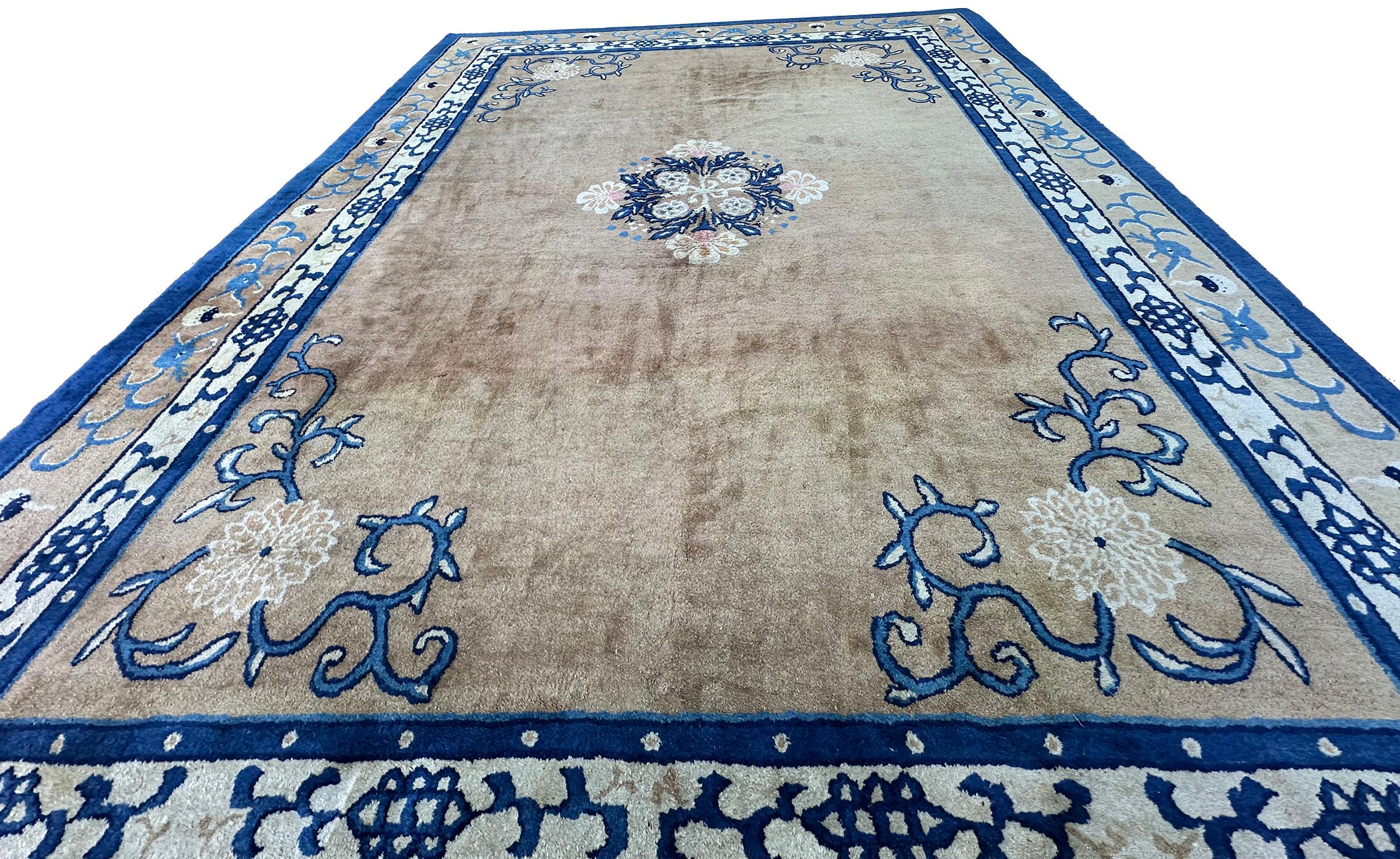 Antique Peking 5Paw 9x12 Dragon Chinese Rug 275cmx356cm Fine Art Deco Rug c.1870 im Zustand „Hervorragend“ im Angebot in New York, NY