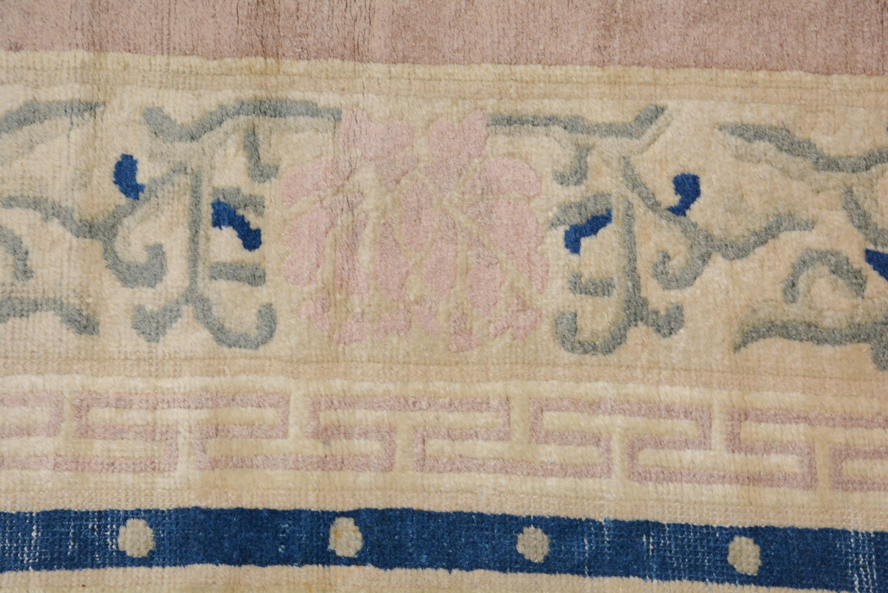 Hand-Knotted Antique Peking Chinese Carpet For Sale