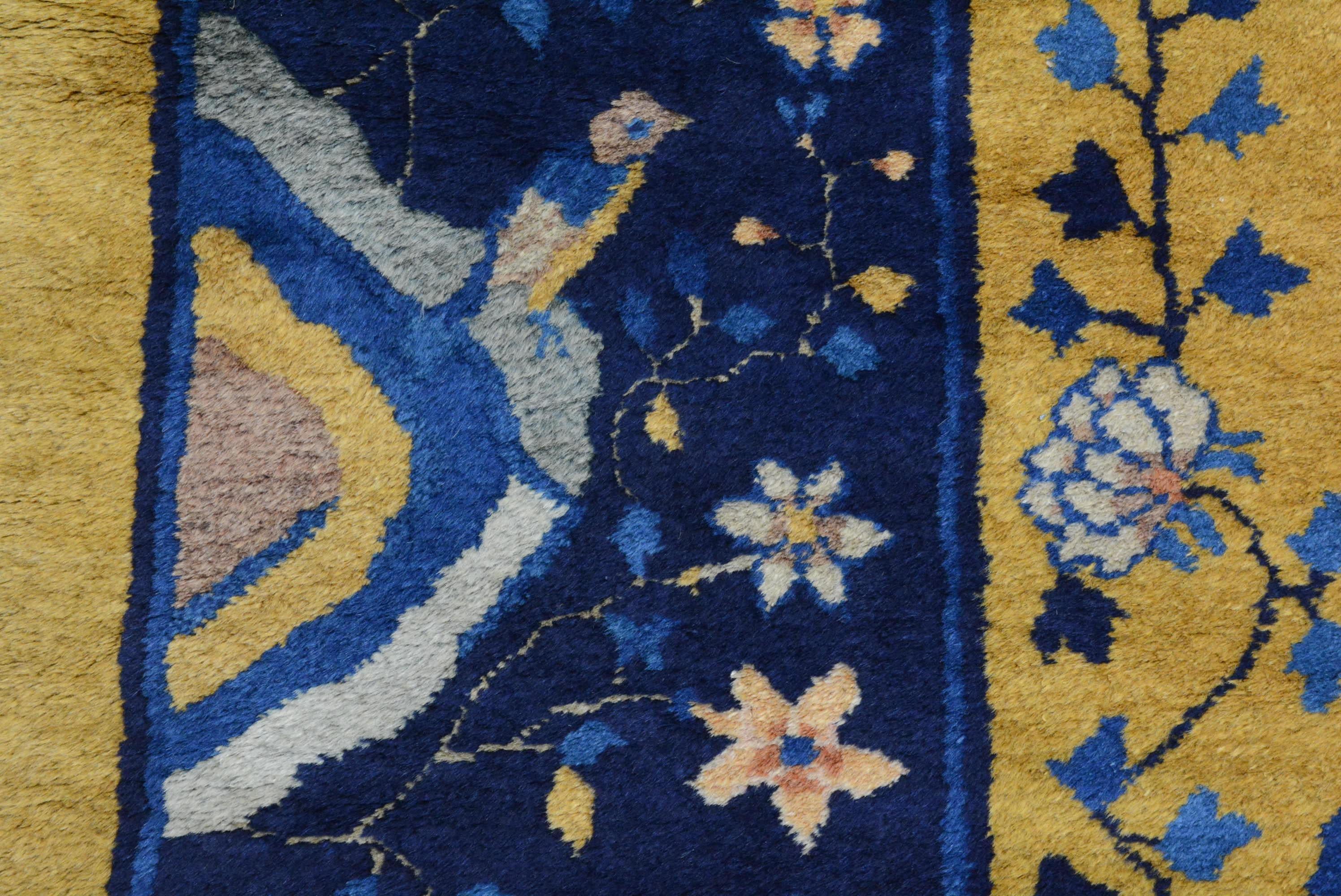 Woven Antique Peking Chinese Carpet For Sale