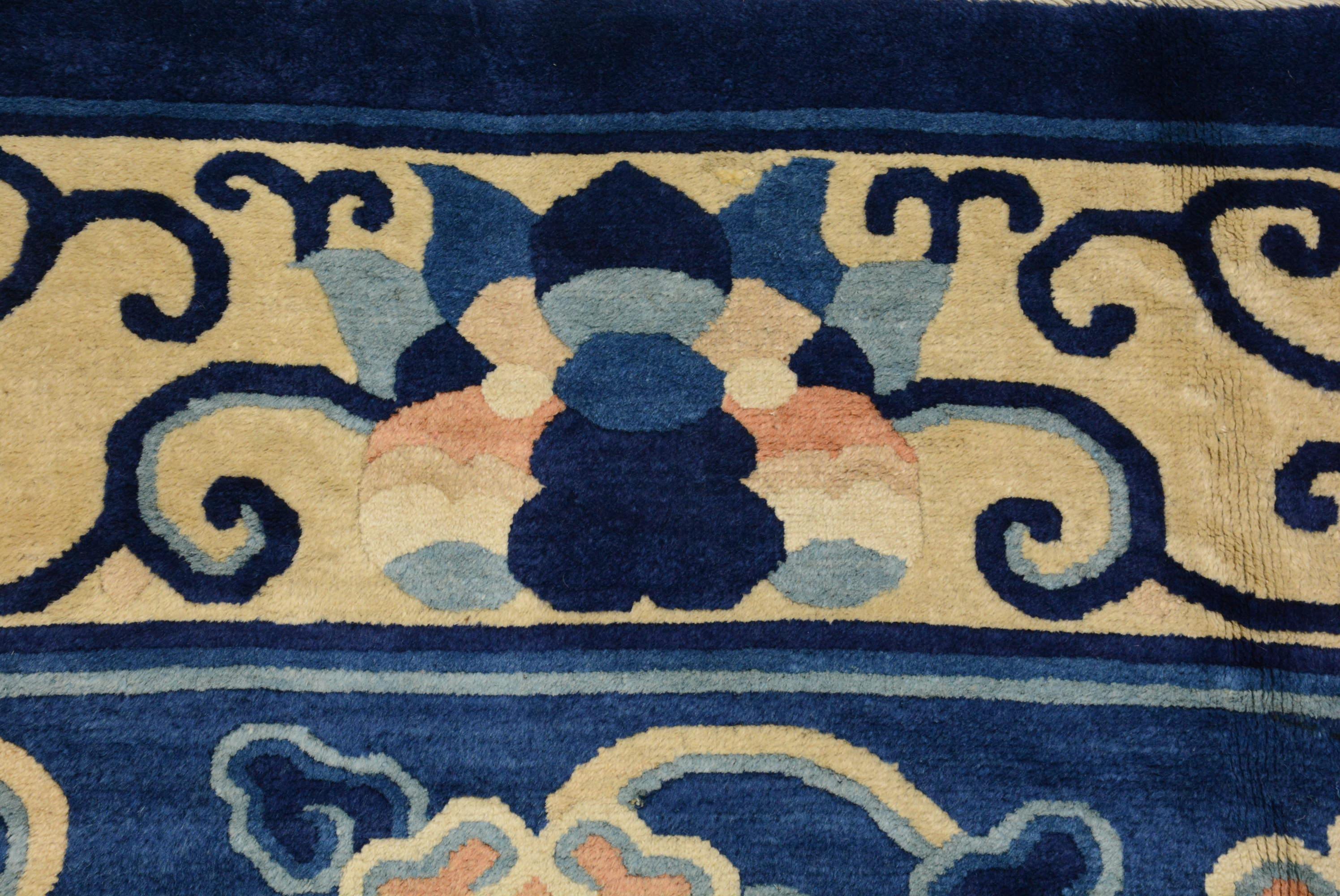19th Century Antique Peking Chinese Carpet For Sale