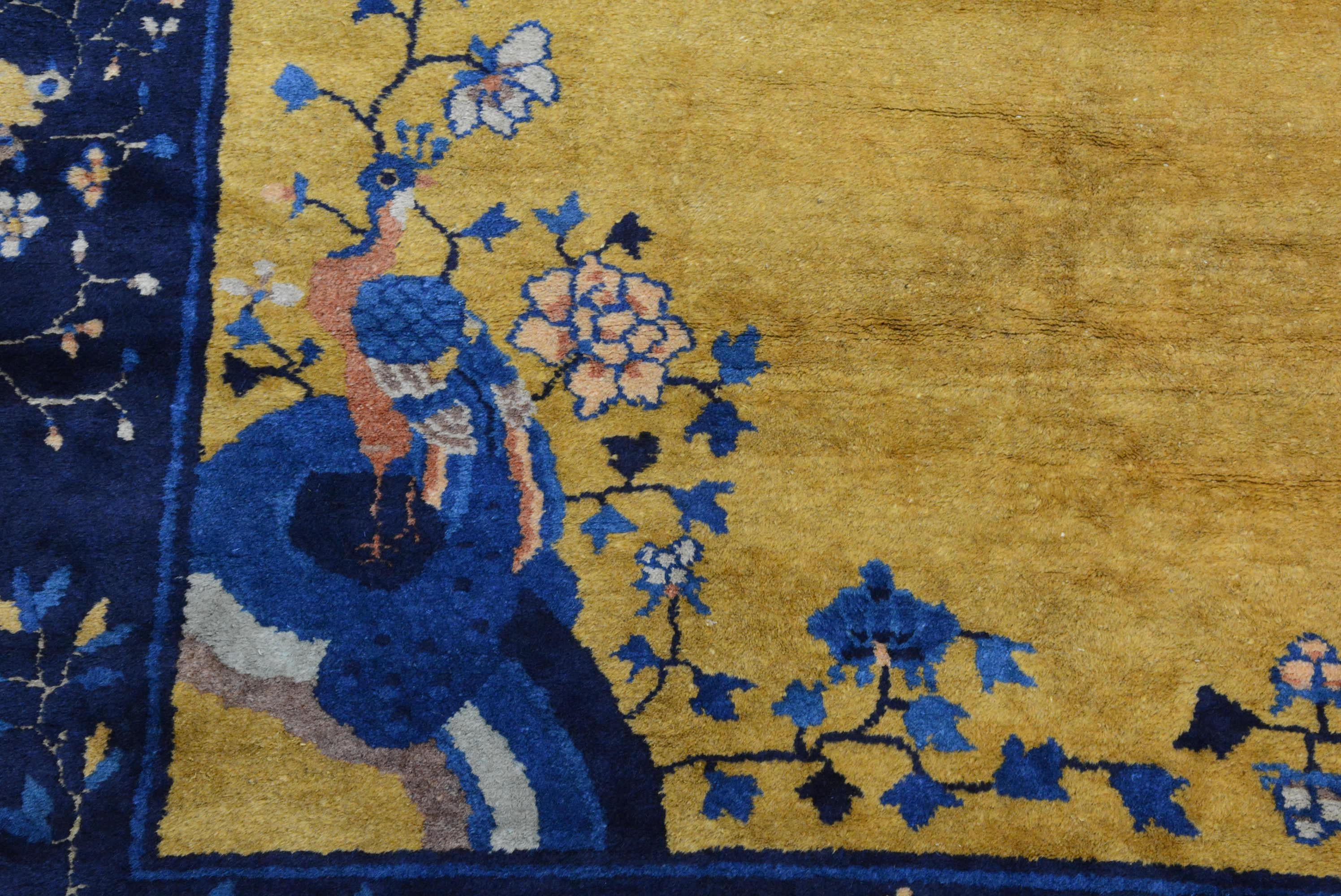 20th Century Antique Peking Chinese Carpet For Sale