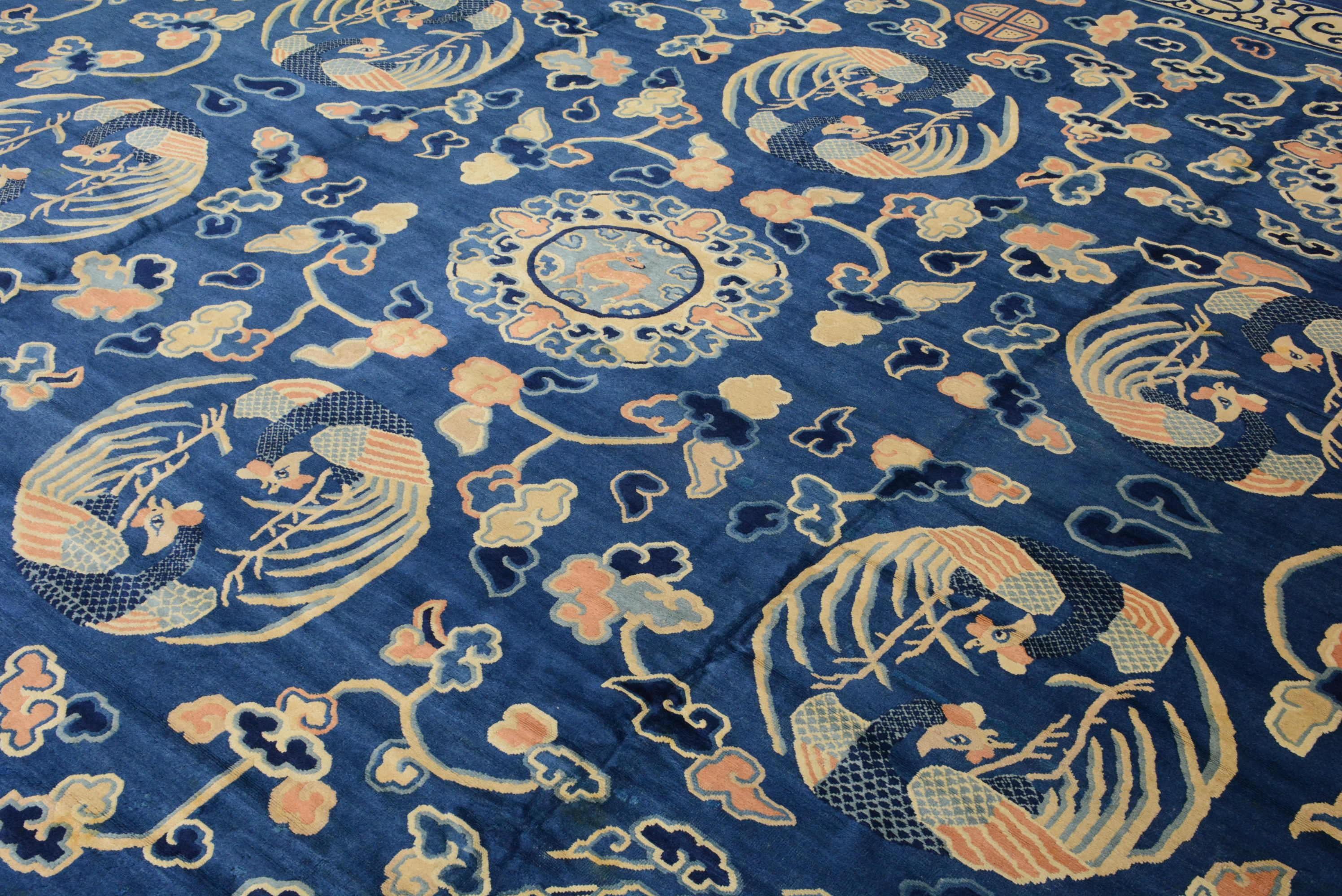 Antique Peking Chinese Carpet For Sale 2