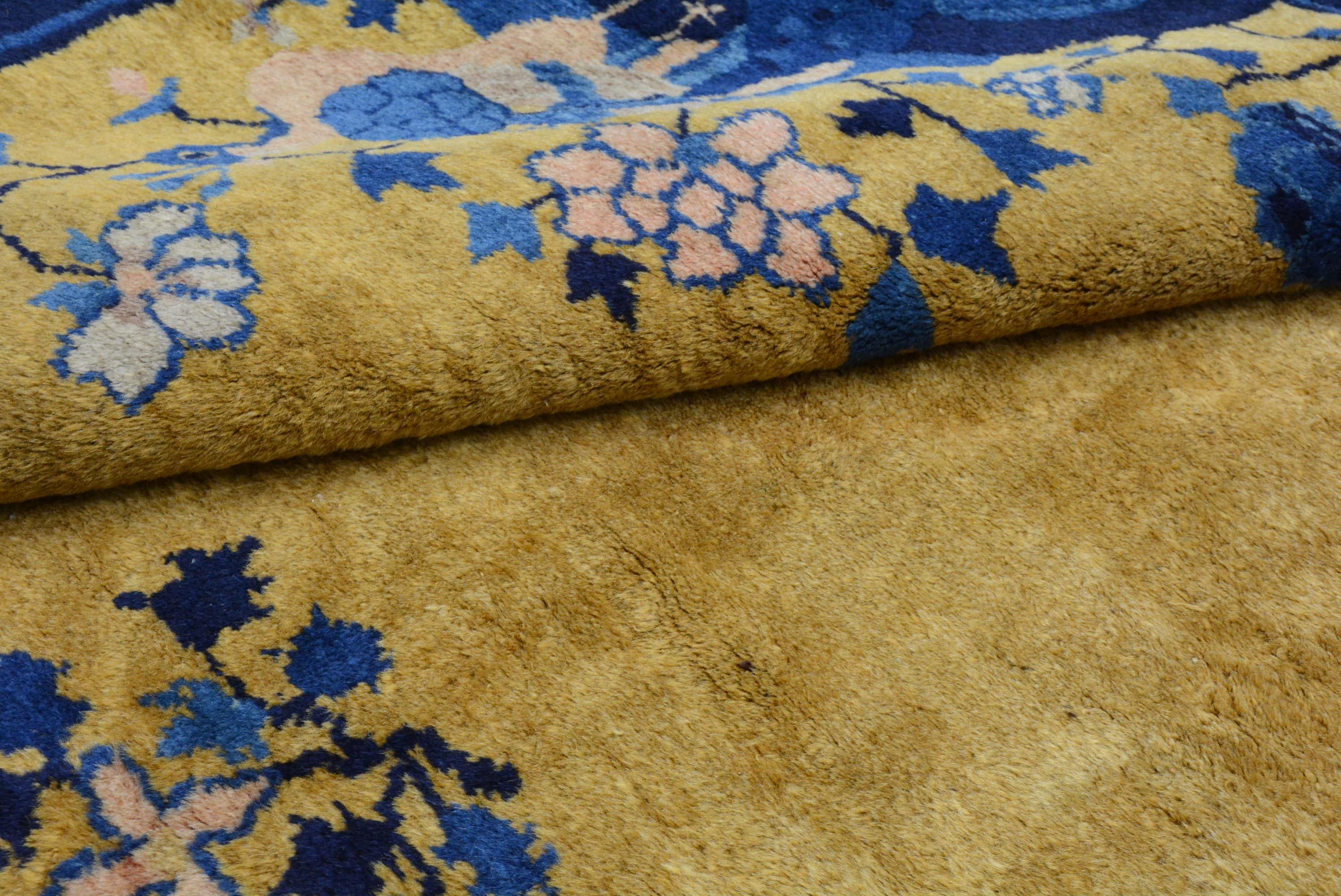 Antique Peking Chinese Carpet For Sale 2