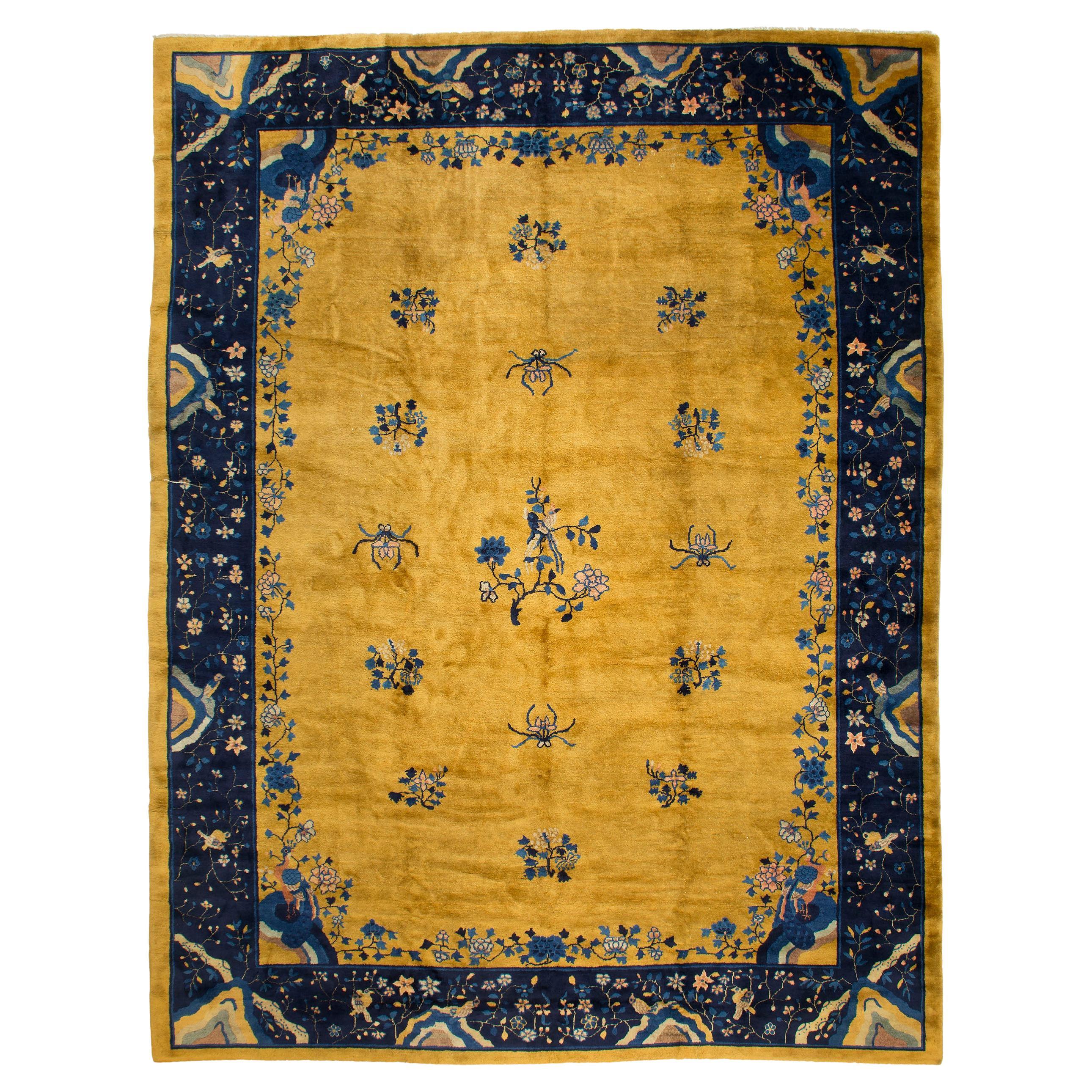Antique Peking Chinese Carpet