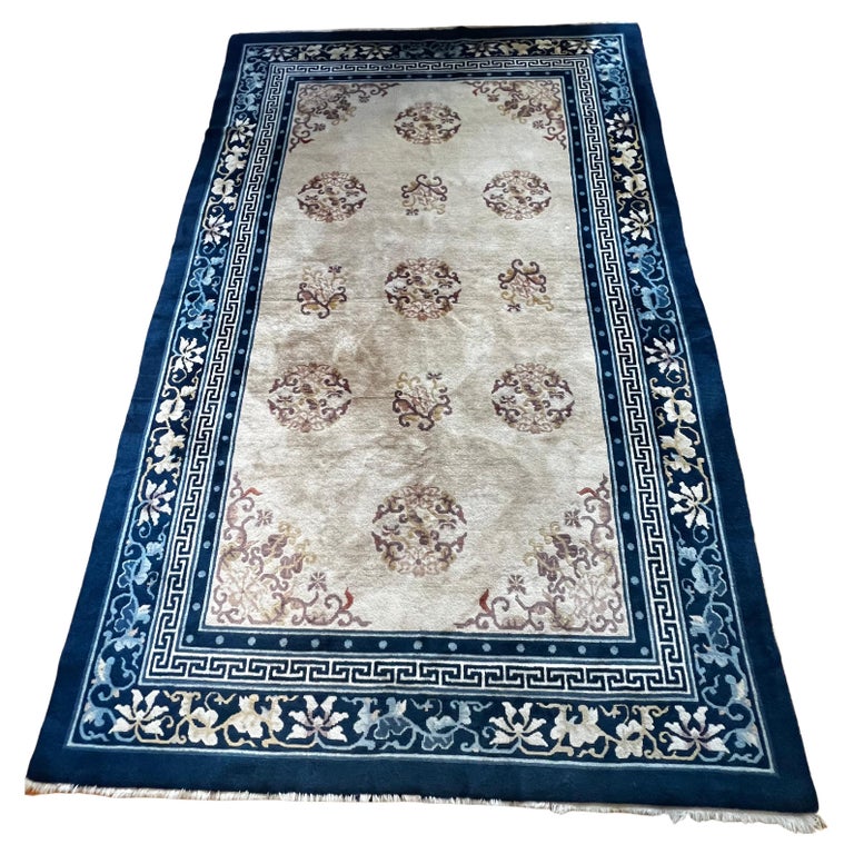 Antique Peking Chinese Oriental Rug For Sale at 1stDibs