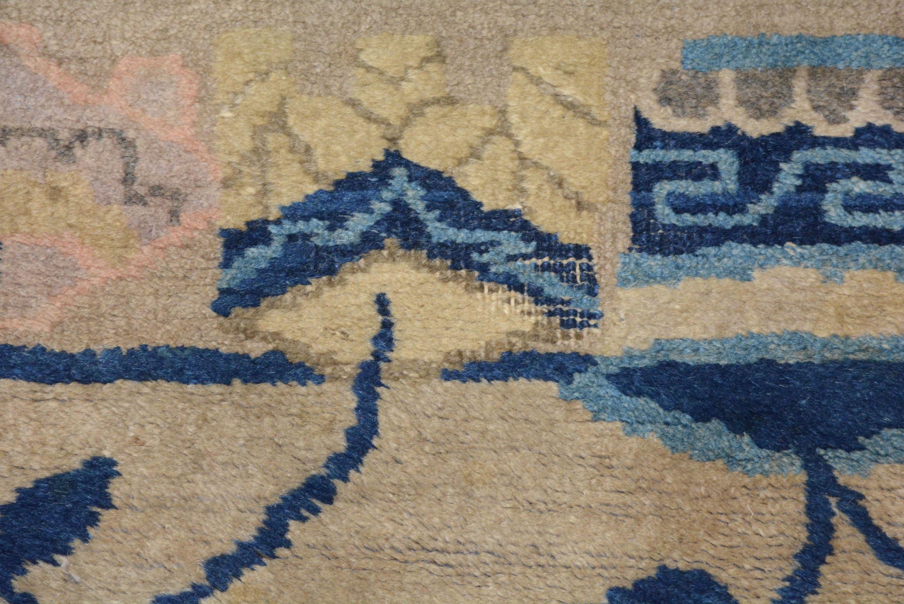Laine Tapis de couloir chinois pékinois ancien en vente