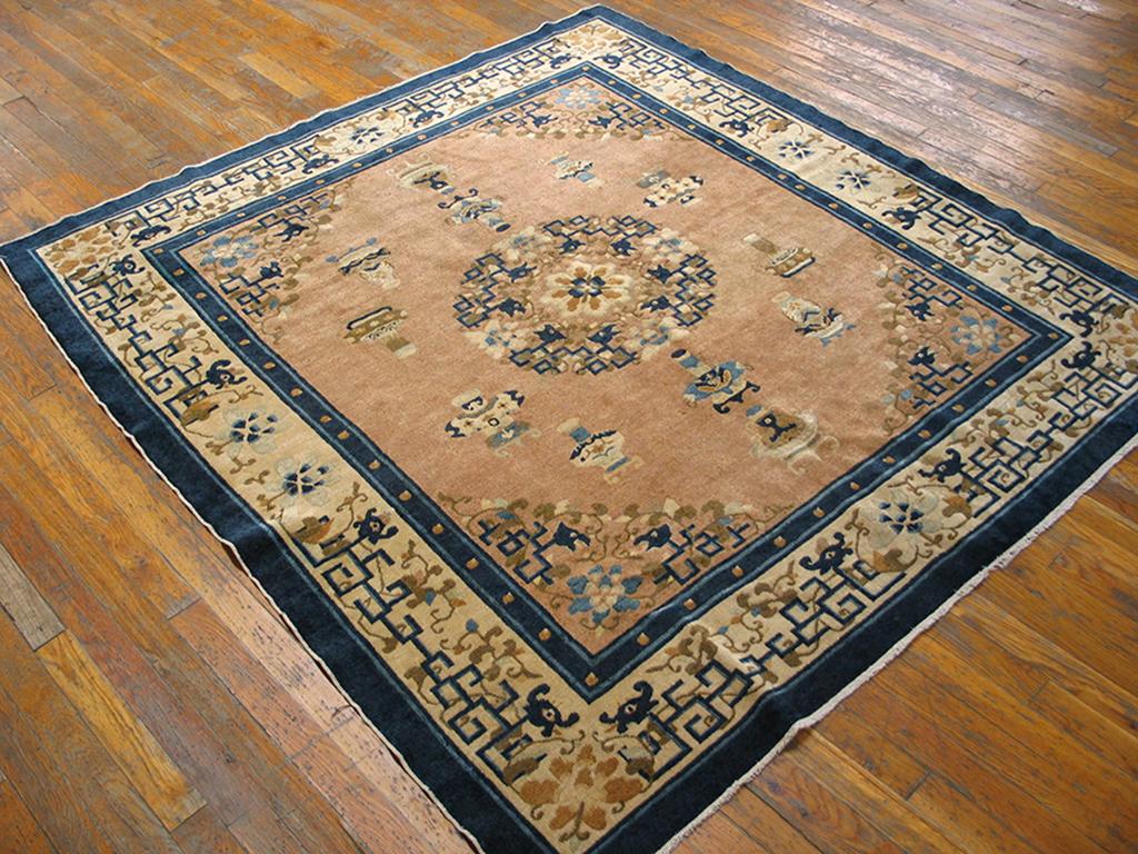 Hand-Knotted Late 19th Century Chinese  Peking Carpet (  5'6'' x 6' - 115 x 168 ) 
