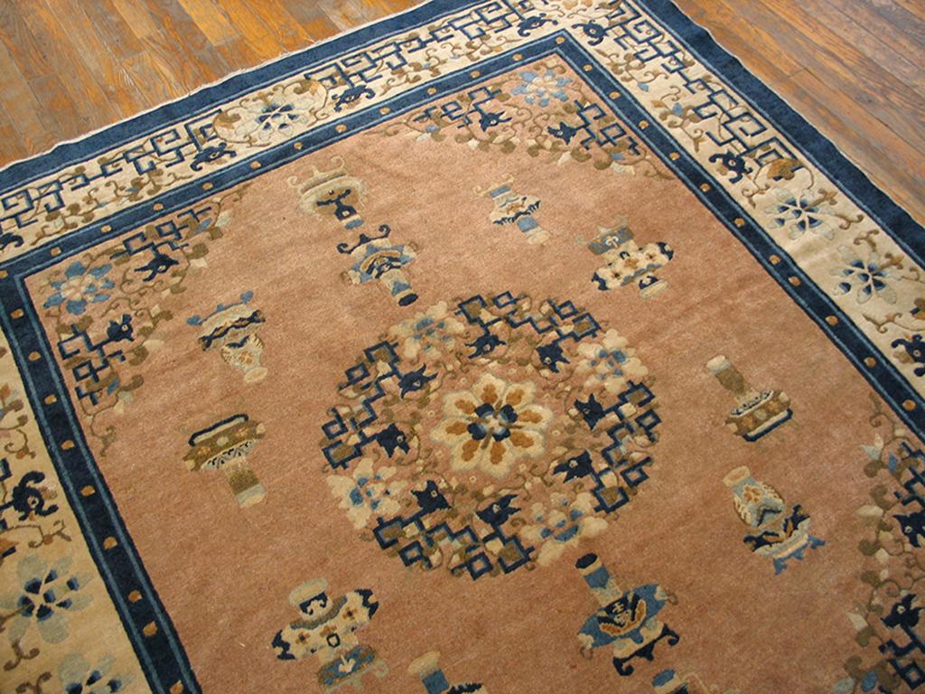 Late 19th Century Chinese  Peking Carpet (  5'6'' x 6' - 115 x 168 )  In Good Condition In New York, NY