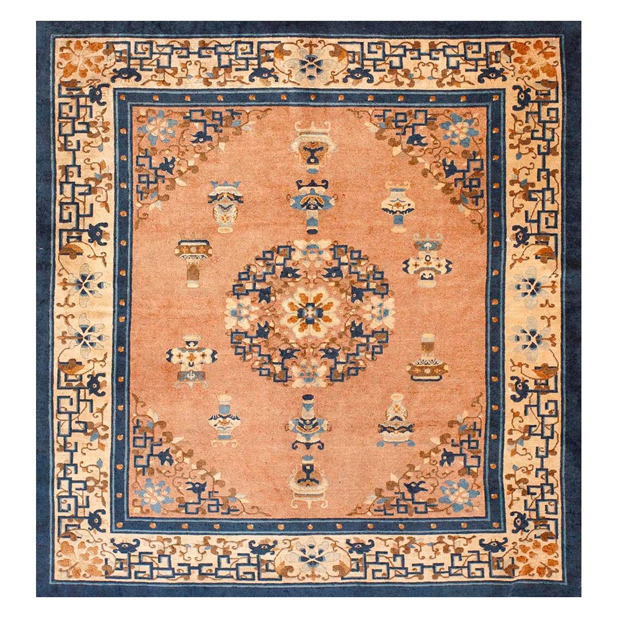 Late 19th Century Chinese  Peking Carpet (  5'6'' x 6' - 115 x 168 ) 