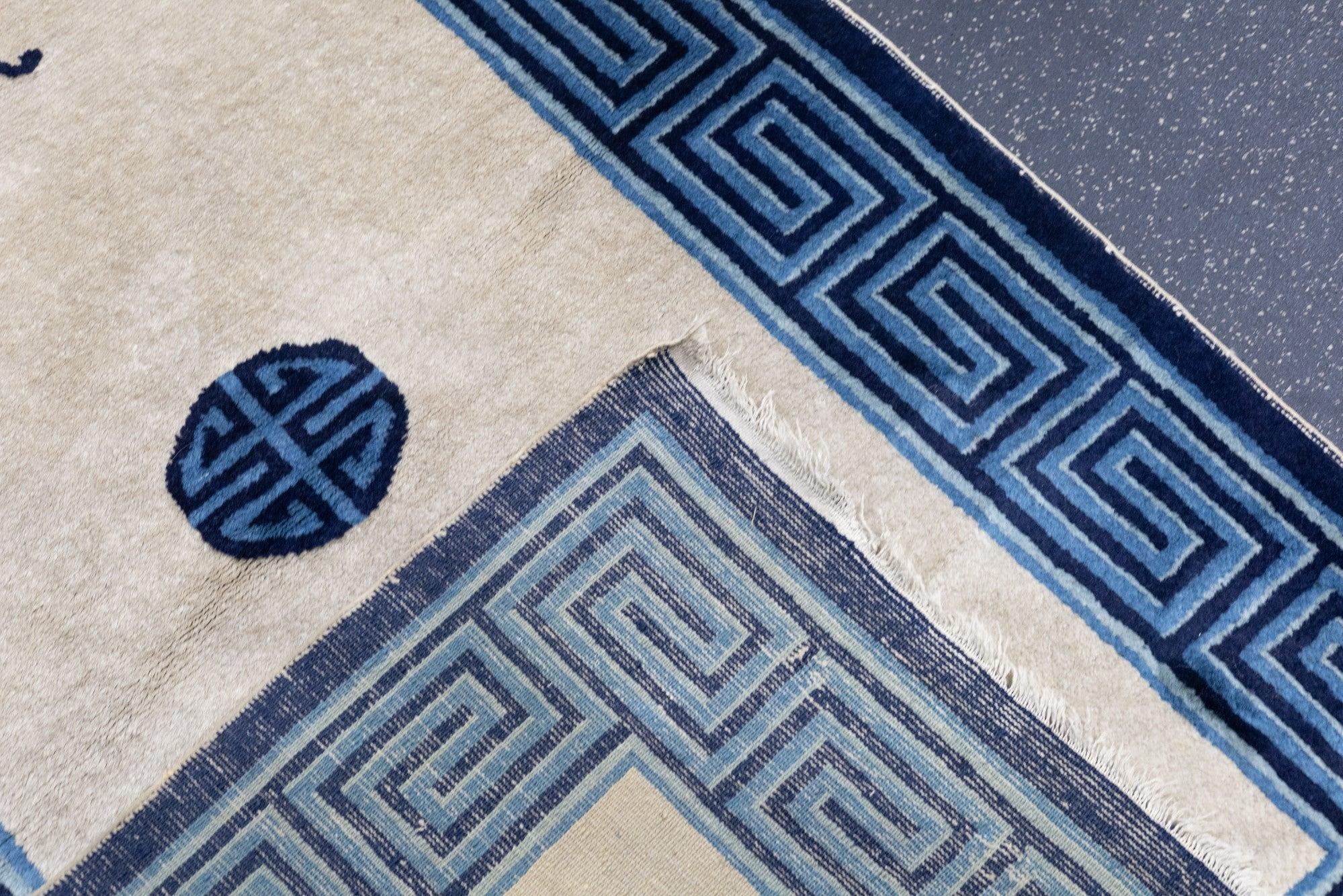 19th Century Antique Peking Rug 3'1'' x 5'1'' For Sale