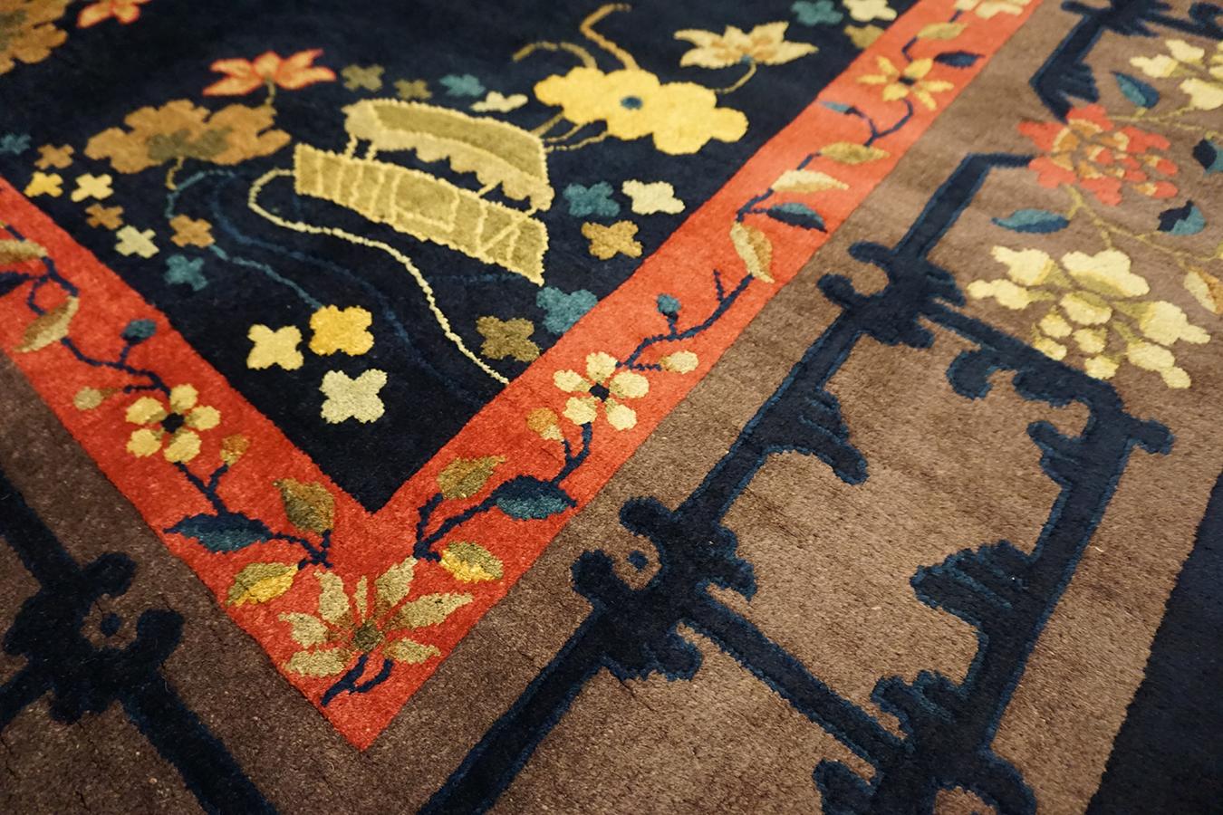 Wool Antique Peking Rug 6' 0'' x11' 8'' For Sale
