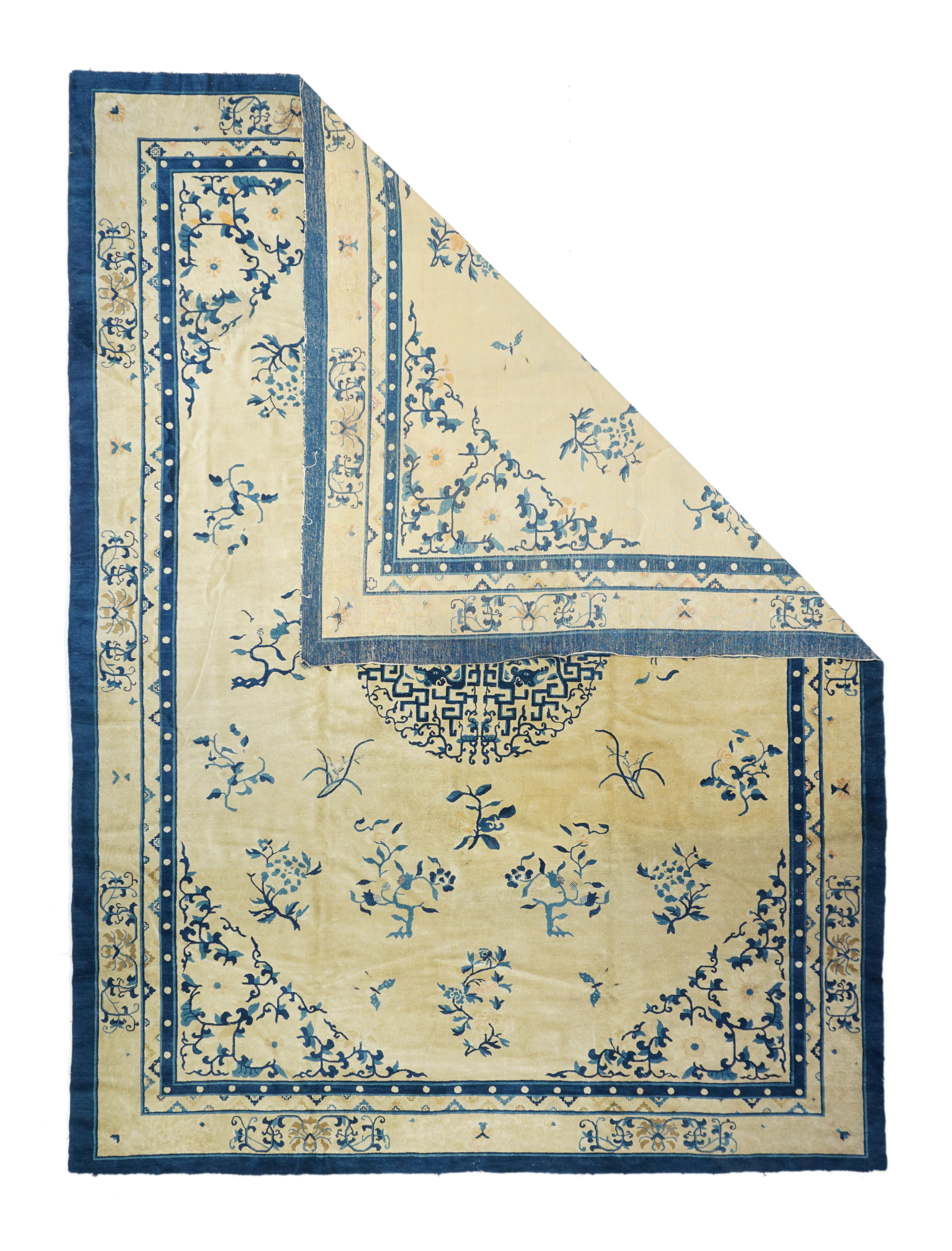 Antique Peking rug 8'10'' x 11'11''.