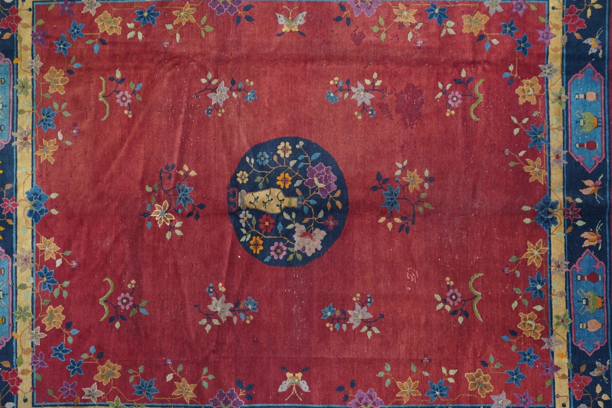 Antique Peking Rug 8'2'' x 9'9'' For Sale 2